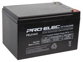 PEL01437 - PRO ELEC - PEL01437 - Rechargeable Battery, 12 V, Lead Acid, 12 Ah, T1 / T2 Terminals, 1