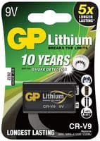 GPPVLCRV9003 - GP BATTERIES - GPPVLCRV9003 - Battery, 9 V, CRV9, Lithium Manganese Dioxide, 800 mAh, Snap Contact, 1