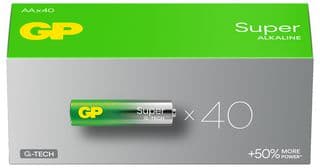 GPPCA15AU007 - GP BATTERIES - GPPCA15AU007 - Battery, Ultra, Pack of 40, 1.5 V, AA, Alkaline, Raised Positive and Flat Negative, 40
