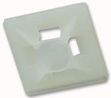 HFC1/4NATURAL - PARTEX - HFC1/4NATURAL - Cable Tie Mount, Adhesive, Natural, Nylon 6.6 (Polyamide 6.6), 20 mm, 20 mm