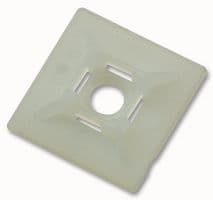 HFC2/4NATURAL - PARTEX - HFC2/4NATURAL - Cable Tie Mount, Adhesive, Natural, Nylon 6.6 (Polyamide 6.6), 28 mm, 28 mm