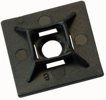HFC2/4BLACK - PARTEX - HFC2/4BLACK - Cable Tie Mount, Adhesive, Black, Nylon 6.6 (Polyamide 6.6), 28 mm, 28 mm
