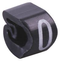 515-02600 HGDC2-5 0-PVC-BK - HELLERMANNTYTON - 515-02600 HGDC2-5 0-PVC-BK - Helagrip Chevron Cut Cable Marker, Pre-Printed, '0' Legend, White on Black, 5mm OD, PVC, Reel 1000