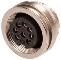 09 0174 00 08 - BINDER - 09 0174 00 08 - Circular Connector, Miniature Circular Connector, 723 Series, Panel Mount Receptacle, 8 Contacts