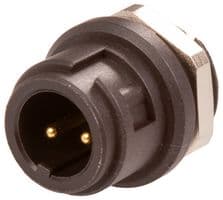 09 0973 00 02 - BINDER - 09 0973 00 02 - Circular Connector, Subminiature Circular Connector, 710 Series, Panel Mount Plug, 2 Contacts