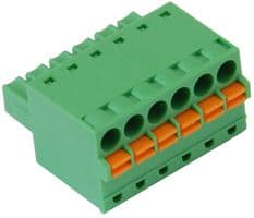 20.1551M/6-E - IMO PRECISION CONTROLS - 20.1551M/6-E - Pluggable Terminal Block, 3.5 mm, 6 Ways, 28 AWG, 16 AWG, 1.5 mm², Push In