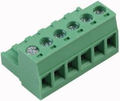 21.950M/6-E - IMO PRECISION CONTROLS - 21.950M/6-E - Pluggable Terminal Block, 5.08 mm, 6 Ways, 28 AWG, 14 AWG, 1.5 mm², Screw