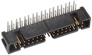 N2534-5002RB - 3M - N2534-5002RB - Pin Header, Right Angle, Wire-to-Board, 2.54 mm, 2 Rows, 34 Contacts, Through Hole Right Angle