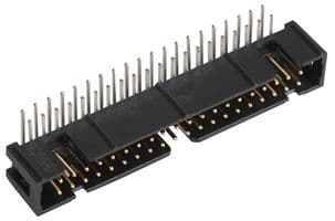 N2540-5002RB - 3M - N2540-5002RB - Pin Header, Right Angle, Wire-to-Board, 2.54 mm, 2 Rows, 40 Contacts, Through Hole Right Angle