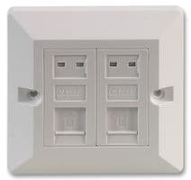 UT-8702 - PRO SIGNAL - UT-8702 - Faceplate, Cat5e, Faceplate, RJ45 Sockets, 2