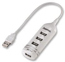 039788 - HAMA - 039788 - 4 Port USB 2.0 Hub White - Bus Powered