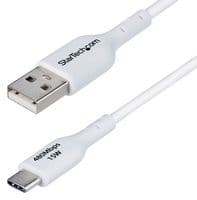 USB2AC1MNCWHE - STARTECH - USB2AC1MNCWHE - USB Cable, 3ft (1m) White USB-A to USB-C Charging Cable, USB-A to Type-C Charger Cord