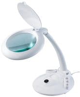 HT8098LED - PRO ELEC - HT8098LED - 72 LED 5" Lens Compact LED Magnifier Lamp with 3 Dioptre Lens and Table Base