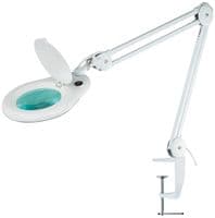 HT8066DC - PRO ELEC - HT8066DC - Long Armed Magnifier Lamp with 5" Lens and Desk Clamp