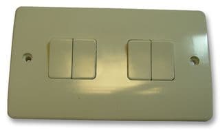 K4874WHI - HONEYWELL - K4874WHI - Logic Plus 4 Gang 2 Way Light Switch, 10AX White