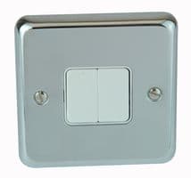 K4672PCR - HONEYWELL - K4672PCR - Chroma Plus 10A 2 Gang Light Switch, Polished Chrome