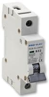AUB1 32A - PRO ELEC - AUB1 32A - Thermal Magnetic Circuit Breaker, 32 A, 1 Pole, 230 V, DIN Rail