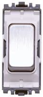 K4881 BSS W - HONEYWELL - K4881 BSS W - 10A SP 1 Way Switch Module, Brushed Stainless Steel / White