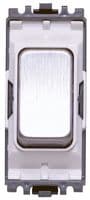 K4892 BSS W - HONEYWELL - K4892 BSS W - 20A SP 2 Way Switch Module, Brushed Stainless Steel / White