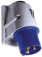 K9701 BLU - HONEYWELL - K9701 BLU - Pin & Sleeve Connector, 16 A, 250 V, Bulkhead Mount, Inlet, 2P+E, Blue