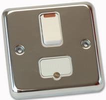 K961PCR - HONEYWELL - K961PCR - Albany Plus 13A DP Switched Fused Spur with Neon, Polished Chrome / White