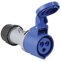K9101BLU - HONEYWELL - K9101BLU - Pin & Sleeve Connector, 16 A, 250 V, Cable Mount, Socket, 2P+E, Blue