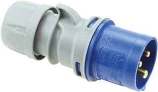 013-6TT - PCE - 013-6TT - 16A, 230V, Cable Mount CEE Plug, 2P+E, Blue, IP44