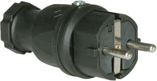 0521-SS - PCE - 0521-SS - Power Entry Connector, Schuko, 16 A, Black, 230 V, PC Electric Rubber Connectors