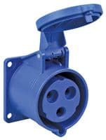 323-6 - PCE - 323-6 - Pin & Sleeve Connector, 32 A, 230 V, Panel Mount, Outlet, 2P+E, Blue