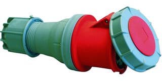 235-6 - PCE - 235-6 - Pin & Sleeve Connector, 63 A, 400 V, Cable Mount, Plug, 3P+N+E, Red