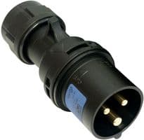 013-6X - PCE - 013-6X - Pin & Sleeve Connector, 16 A, 230 V, Cable Mount, Plug, 2P+E, Black