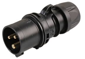013-6TTX - PCE - 013-6TTX - Pin & Sleeve Connector, 16 A, 230 V, Cable Mount, Plug, 2P+E, Black