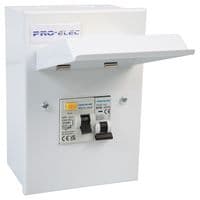 PELB1198 - PRO ELEC - PELB1198 - Load Centre / Distribution Board, Shower, Metal, 230 V, 40 A, 3 Circuits, 185 mm