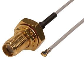 ASMGB020YD113S11 - SIRETTA - ASMGB020YD113S11 - RF / Coaxial Cable Assembly, 6GHz Frequency, 7.9 ", 200 mm, 1.13mm, IPEX MHF5L Right Angled Plug