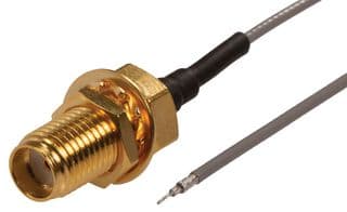 ASMH010ZB113S11 - SIRETTA - ASMH010ZB113S11 - RF / Coaxial Cable Assembly, 6GHz Frequency, 3.9 ", 100 mm, 1.13mm, SMA Bulkhead Jack, Free End
