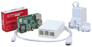 RPI4-MODB HDMISK-WHT4GB - U:CREATE - RPI4-MODB HDMISK-WHT4GB - Starter Kit, 4GB RAM, Raspberry Pi 4 Model B, Case, Power Supply, HDMI Cable, MicroSD card