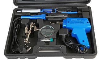 D03460 - DURATOOL - D03460 - Soldering Iron and Gun Kit, Soldering Gun, Iron, Magnifier, Desoldering Pump, Iron Tip/Stand