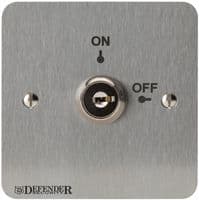 DEF-0661-1 - DEFENDER SECURITY - DEF-0661-1 - Keylock Switch, (On)-Off, SPST-NO, SPST-NC, 2 Position, 4 A