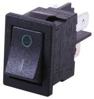 H8550XBAAC - BULGIN / PARTNER STOCK - H8550XBAAC - Rocker Switch, Off-On, DPST, Non Illuminated, Panel Mount, Black, 8500 Series