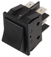 B417C11000000 - MOLVENO - B417C11000000 - Rocker Switch, Off-(On), DPST, Non Illuminated, Panel Mount, Black, B4 Series