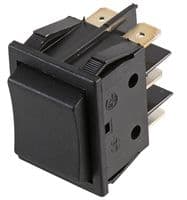 B41J411000000 - MOLVENO - B41J411000000 - Rocker Switch, (On)-Off-(On), DPDT, Non Illuminated, Panel Mount, Black, B4 Series