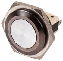 MPB038 - BULGIN / PARTNER STOCK - MPB038 - Vandal Resistant Switch, 25.8 mm, SPDT, Momentary, Round Flush, Natural