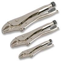 21-7301 - DURATOOL - 21-7301 - Locking Plier Set, Self Grip, Vanadium, 125 mm, 175 mm, 250mm, 3 Piece