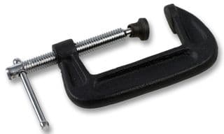 D00094 - DURATOOL - D00094 - G Clamp, 2", Matt Black Finish, with Fine Thread