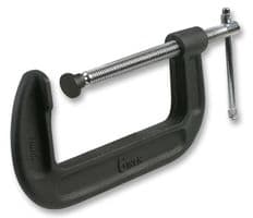 D00096 - DURATOOL - D00096 - G Clamp, 6", Matt Black Finish, with Fine Thread