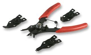 D00129 - DURATOOL - D00129 - Circlip Pliers Set, 4 Pieces of 180mm Internal/External Tips, 170mm Internal/External 90° Tips