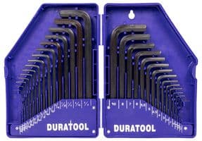 D00207 - DURATOOL - D00207 - Hex Key Set, 0.7 mm - 10 mm, 30 Piece