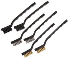 D00220 - DURATOOL - D00220 - Mini Wire Brush Set, Plastic Handles, 6 Piece
