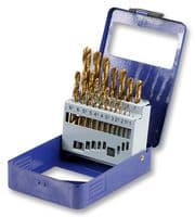 D00240 - DURATOOL - D00240 - Drill Bit Set, 19 Pieces, 1mm to 10mm, Titanium Steel