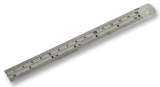 D00245 - DURATOOL - D00245 - Ruler, D End, Stainless Steel, 150mm, Double Sided for Imperial/Metric Graduations